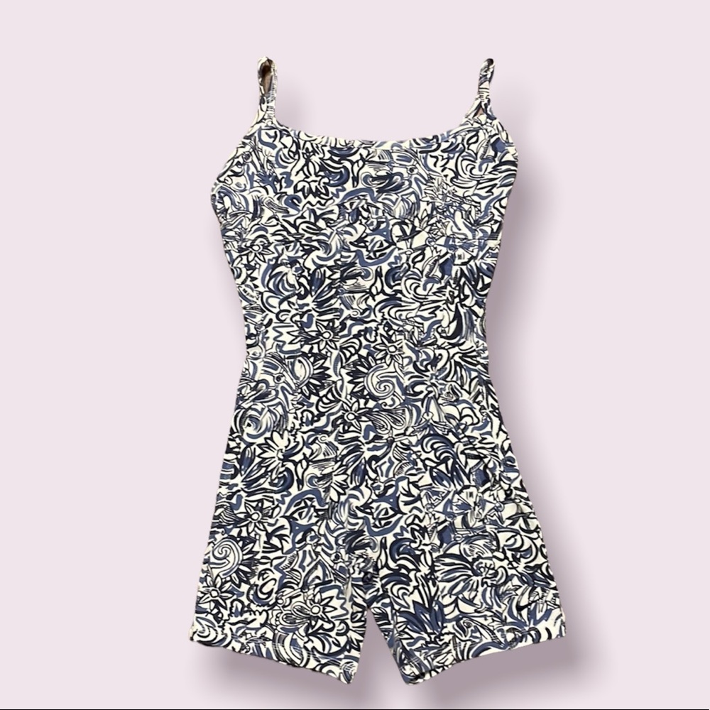 NWOT Vintage Nike Blue 90s Bodycon Romper.  sz 14